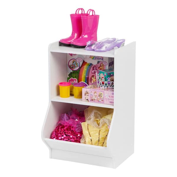 IRIS White 2-Tier Storage Organizer Shelf with Footboard 596032 - The Home  Depot