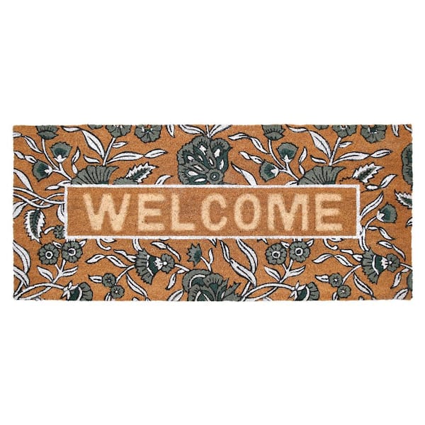 Chesapeake Coir Natural Multicolor Non-Slip Outdoor Doormat (20 in. x 46 in.)