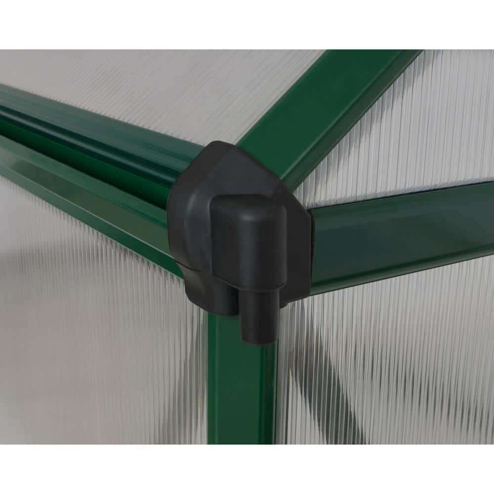 Palram Mythos 6' x 8' Green Polycarbonate Aluminum Greenhouse