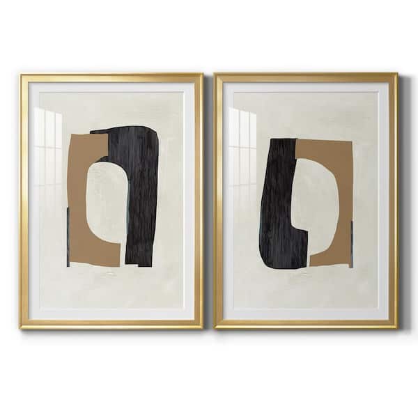 Cardboard Cutouts I By Wexford Homes 2 Pieces Framed Abstract Paper Art Print 30.5 in. x 42.5 in. .