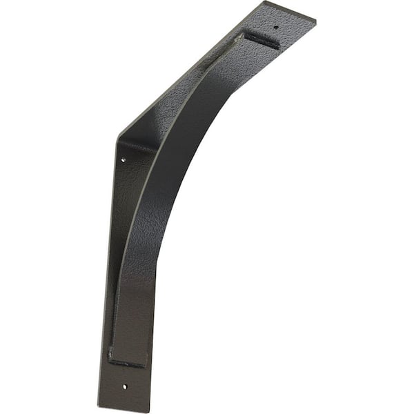 Ekena Millwork 3 in. W x 16 in. H x 16 in. D Hammered Gray Morris Steel Bracket