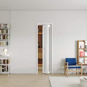 24 in x 80 in Frosted glass Single Glass Panel Bi-Fold Doors, Multifold Interior Doors with Hardware Kits