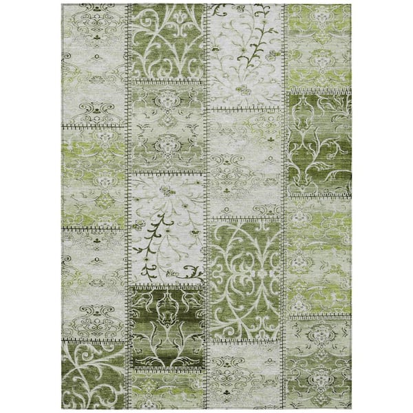 Addison Rugs Chantille ACN566 Green 5 ft. x 7 ft. 6 in. Machine Washable Indoor/Outdoor Geometric Area Rug