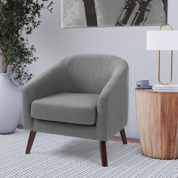 single armchair with footstool