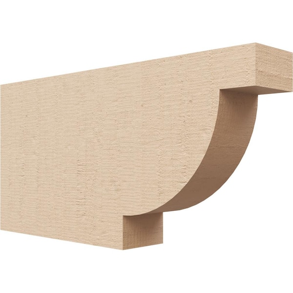 Ekena Millwork 2-in. x 6-in. x 12-in. Alpine Woodgrain, Primed Tan Timberthane Polyurethane Rafter Tail Brace