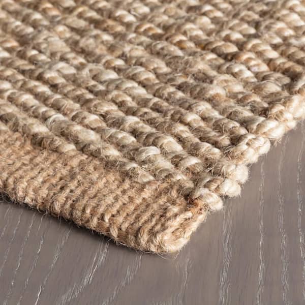 Jute Ticking Handwoven Indigo 6 ft. x 9 ft. Indoor Area Rug