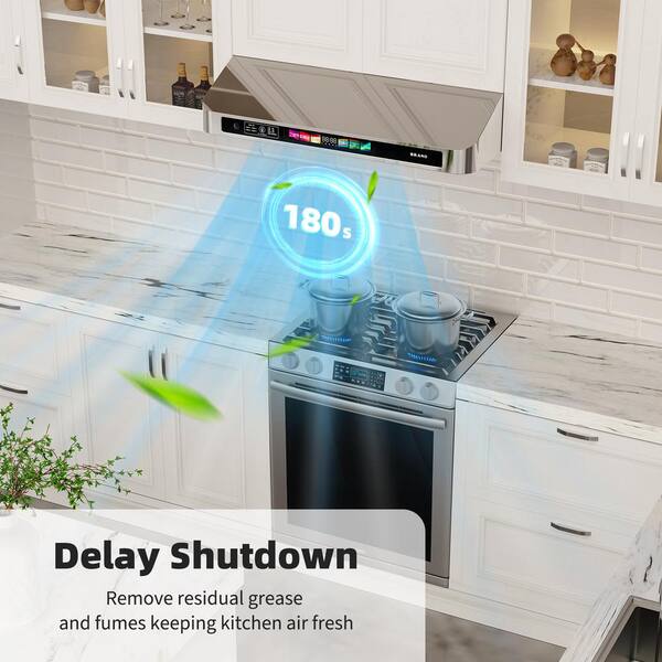 BRANO 30 in. 900 CFM Ducted Under Cabinet Range Hood in
