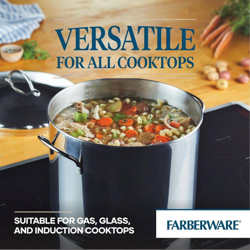 Farberware Classic 12-Quart Stainless Steel Stockpot with Lid
