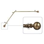 Rod Desyne 13/16" Dia Bay Window Curtain Rod, Adjustable 20 36 38 72 Cocoa