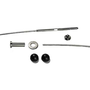 5 ft. 1/8 in. Stainless Steel Cable Railing Assembly Kit with Black Caps