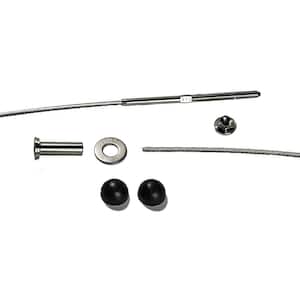 1/8 in. Stainless Steel Cable Railing Assembly Kit 25 ft. with Black Caps