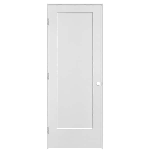 Masonite 30 in. x 80 in. 1-Panel Lincoln Park Right-Hand Solid Core Primed Molded Composite Single Prehung Interior Door