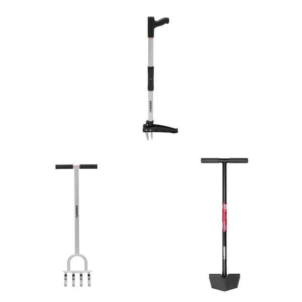 40 in. Claw Weeder, 41 in. Lawn Aerator with 4 Prongs, and 34 in. T-Handle Edger Combo