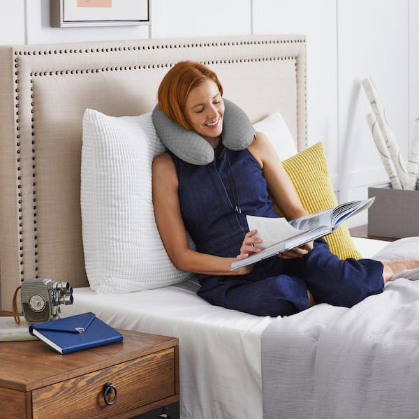 Nestl Reading Pillow Standard Bed Pillow, Back Pillow for Sitting in Bed  Shredded Memory Foam Chair Pillow, Reading & Bed Rest Pillows Teal Back
