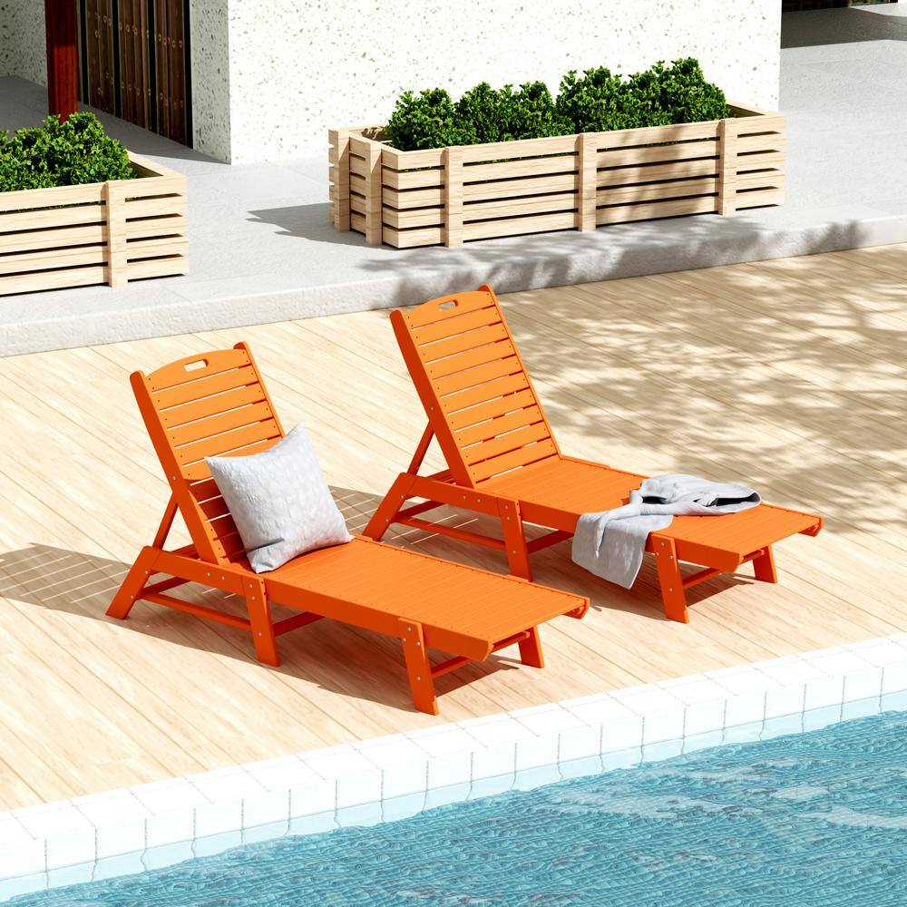WESTIN OUTDOOR Laguna 2-Piece Orange HDPE All Weather Fade Proof ...