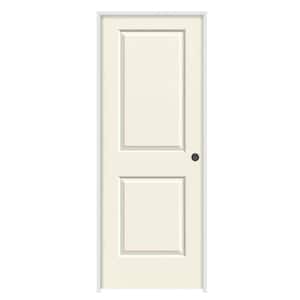 28 in. x 80 in. Cambridge Vanilla Painted Left-Hand Smooth Molded Composite Single Prehung Interior Door