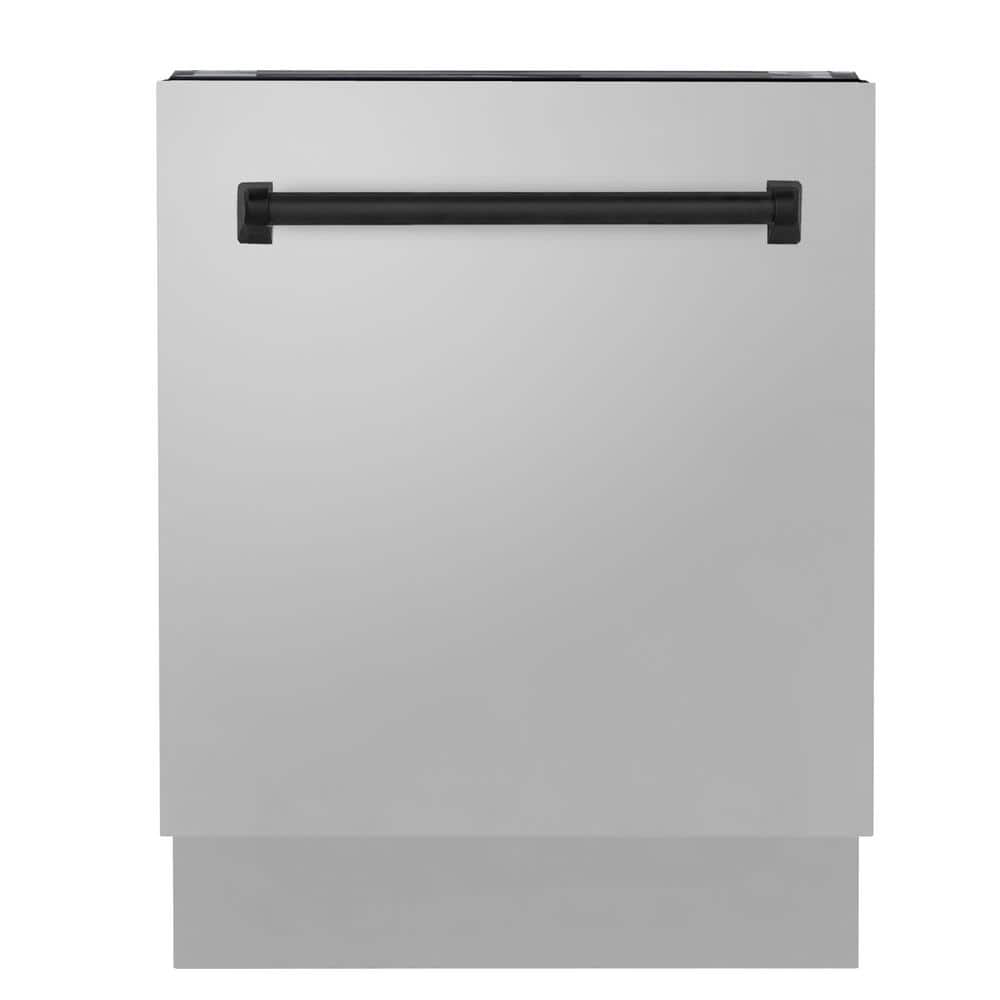 Autograph Edition 24 in. Top Control 8-Cycle Tall Tub Dishwasher with 3rd Rack in Stainless Steel &amp; Matte Black