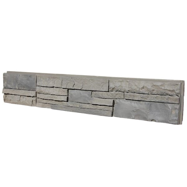 TRITAN BP Summit Faux Stone Panel 48 in x 8 in Glacier-Mist color