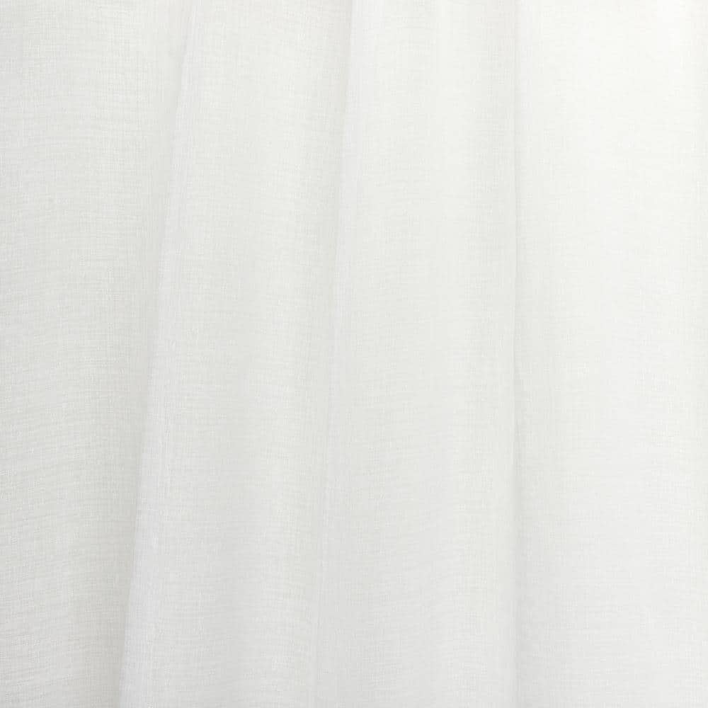 Natural Sheer Tab Top Linen and Polyester Kitchen Window Panels