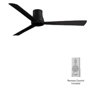Simple Flush 60 in. Indoor/Outdoor Black Standard Ceiling Fan with Remote Included