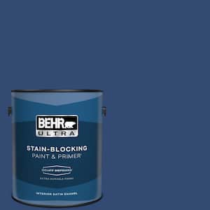 1 gal. #S-H-580 Navy Blue Extra Durable Satin Enamel Interior Paint & Primer