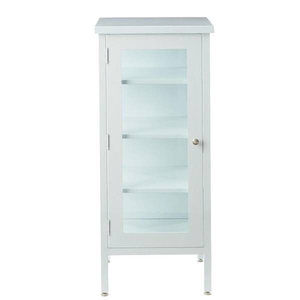Home Decorators Collection Elixir 35.5 in. x 15.75 in. Steel Storage Cabinet in White