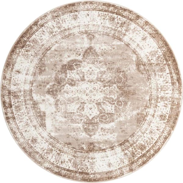 Sofia Salle Garnier Beige 8 ft. x 8 ft. Area Rug