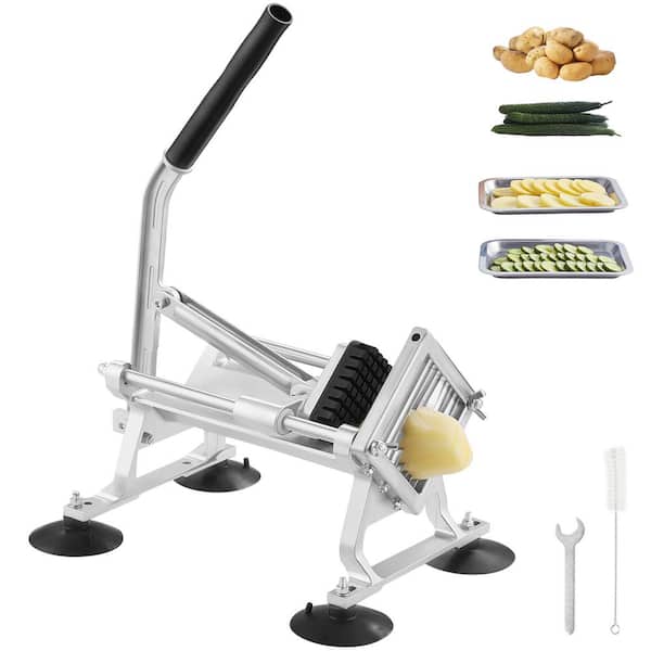VEVOR Commercial Vegetable Slicer 3/8in. Fruit Slicer Stainless Steel and Aluminum Alloy Vegetable Cutter Slicer Machine