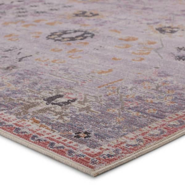 Swoon Purple/Gold 4 ft. X 5 ft.7 in. Oriental Rectangle Area Rug