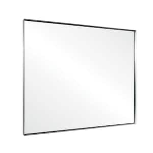 30 in. W x 36 in. H Vanity Mirror Modern Rectangle Bathroom Mirror with Metal Frame for Entry Wall Decor (Silver)