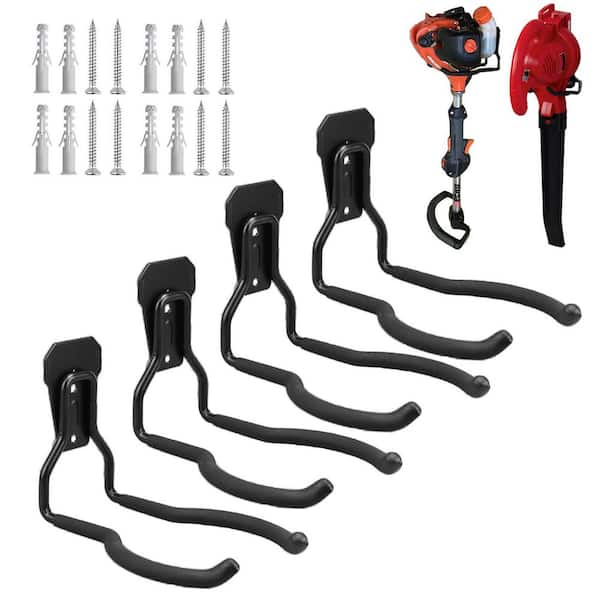 Garden Power Tool Hanger-4 Pack Heavy Duty Shed Hooks for String Trimmer, Weedeater, Tool Storage