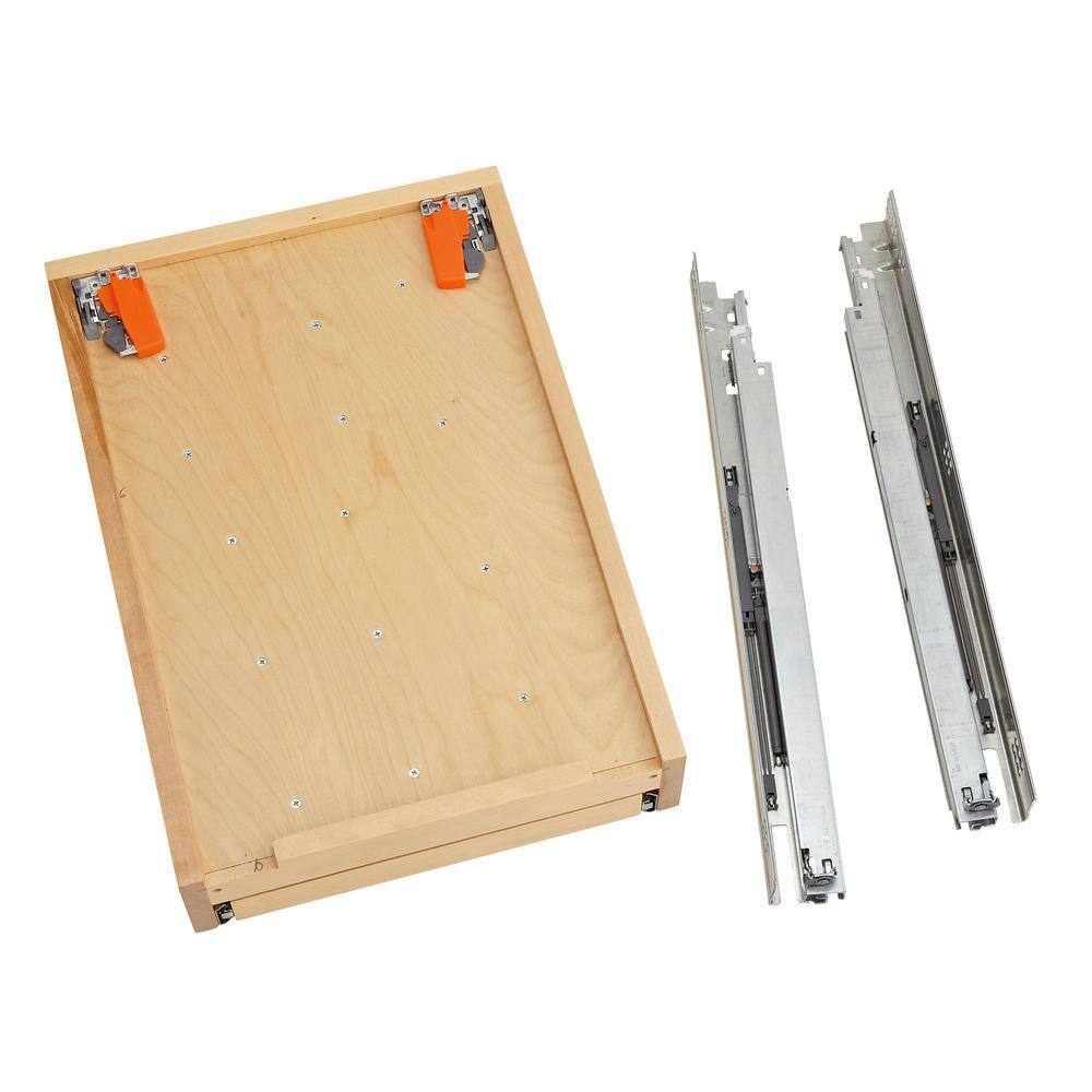 Natural Maple Wood Adjustable Two-Tier Drawer Organizer