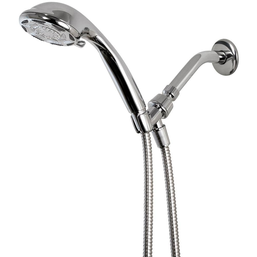 Glacier Bay 1-Spray Wall Mount Handheld Shower Head 1.8 GPM in Chrome  8466000HC - The Home Depot