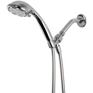 6-Spray 4 in. Wall Mount Handheld Shower Head in Chrome