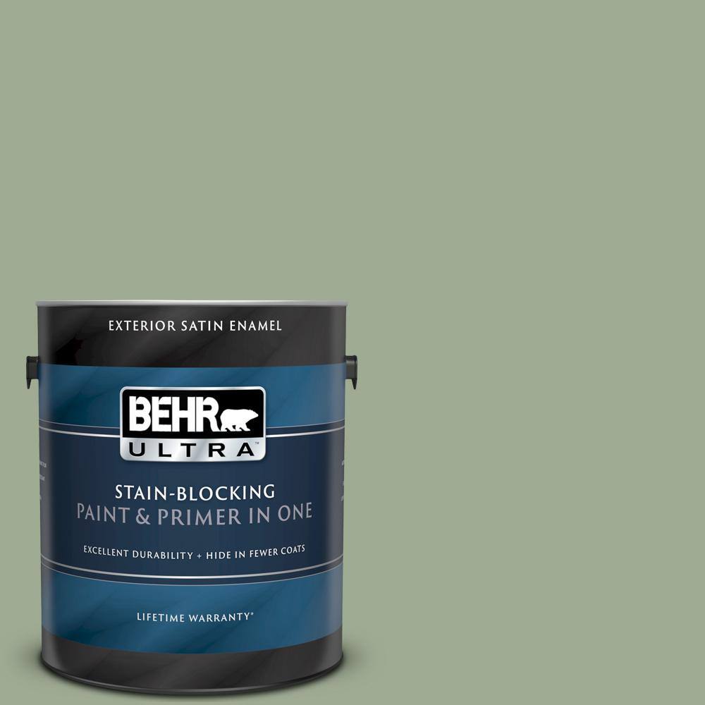 BEHR ULTRA 1 gal. S3904 Roof Top Garden Satin Enamel Exterior Paint