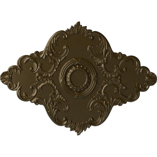 Ekena Millwork 1-7/8" x 67-1/8" x 48-5/8" Polyurethane Piedmont Ceiling Medallion, Brass