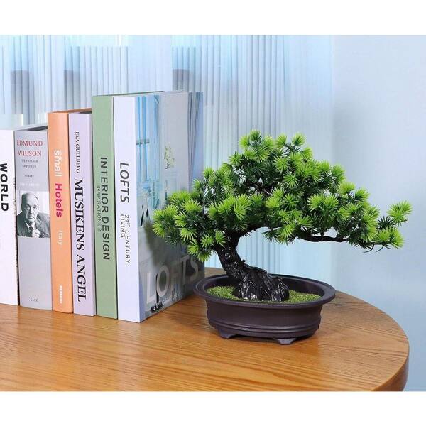 9.5 in. Green Artificial Bonsai Tree Branch Fake Plants YYD1-072