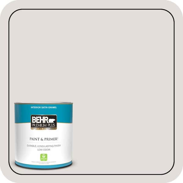 BEHR PREMIUM PLUS 1 qt. #BWC-21 Poetic Light Satin Enamel Low Odor Interior Paint & Primer