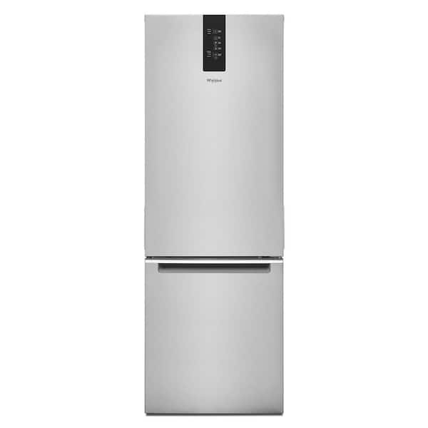 Whirlpool 24 In 12 7 Cu Ft Bottom Freezer Refrigerator In Fingerprint Resistant Stainless Counter Depth Wrb543cmjz The Home Depot