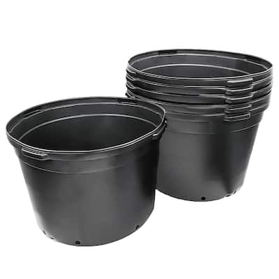 Tidoin Modern 4.5 in. x 7.1 in. Plastic Planter Pots Set Plant Pot  Decorative Nursery with Drainage Holes and Tray (5-Pack) DHS-YDW1-354 - The  Home Depot