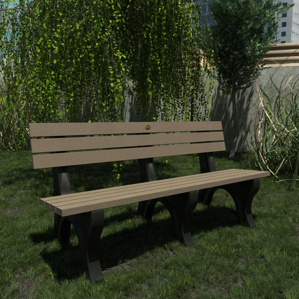 6 ft 3-Person Woodland Brown Recylced Plastic Outdoor Bench price history on PriceWatchPro