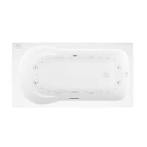 Zircon 5 ft. Left Drain Rectangular Drop-in Whirlpool and Air Bath Tub in White
