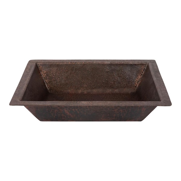 Terra Firma 17 in. Undermount Rectangle Bathroom Sink in Brown Oil Rubbed Bronze Copper