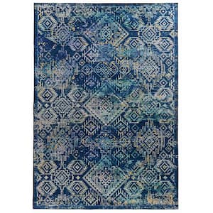 Echelon Noni Navy/Teal 2 ft. 2 in. x 3 ft. 2 in. Accent Rug