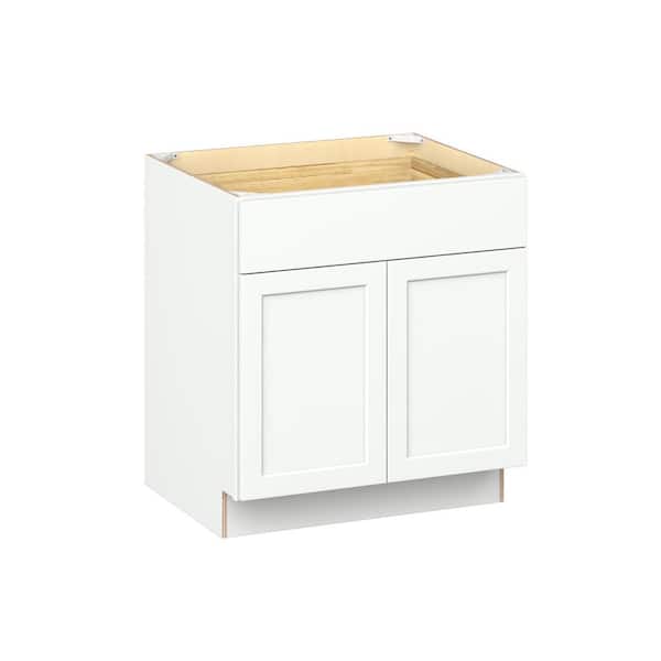Emerson Pure White ADA Base Ready to Assemble Kitchen Cabinet (30 in. W x 32.5 in. H x 24 in. D)