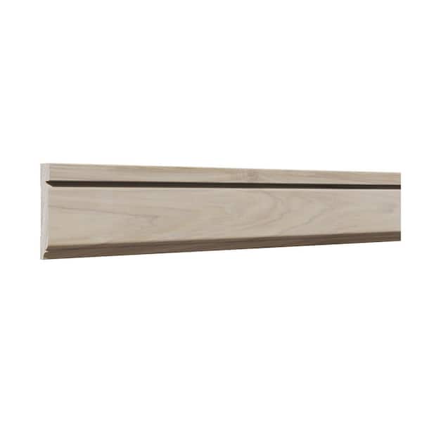 . 75 in. D x 4 in. W x 92 in. L Unfinished Poplar Wood Arvato Casing Moulding