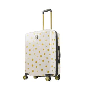 26 in. White Luggage Impulse Mixed Dots Hardside Spinner