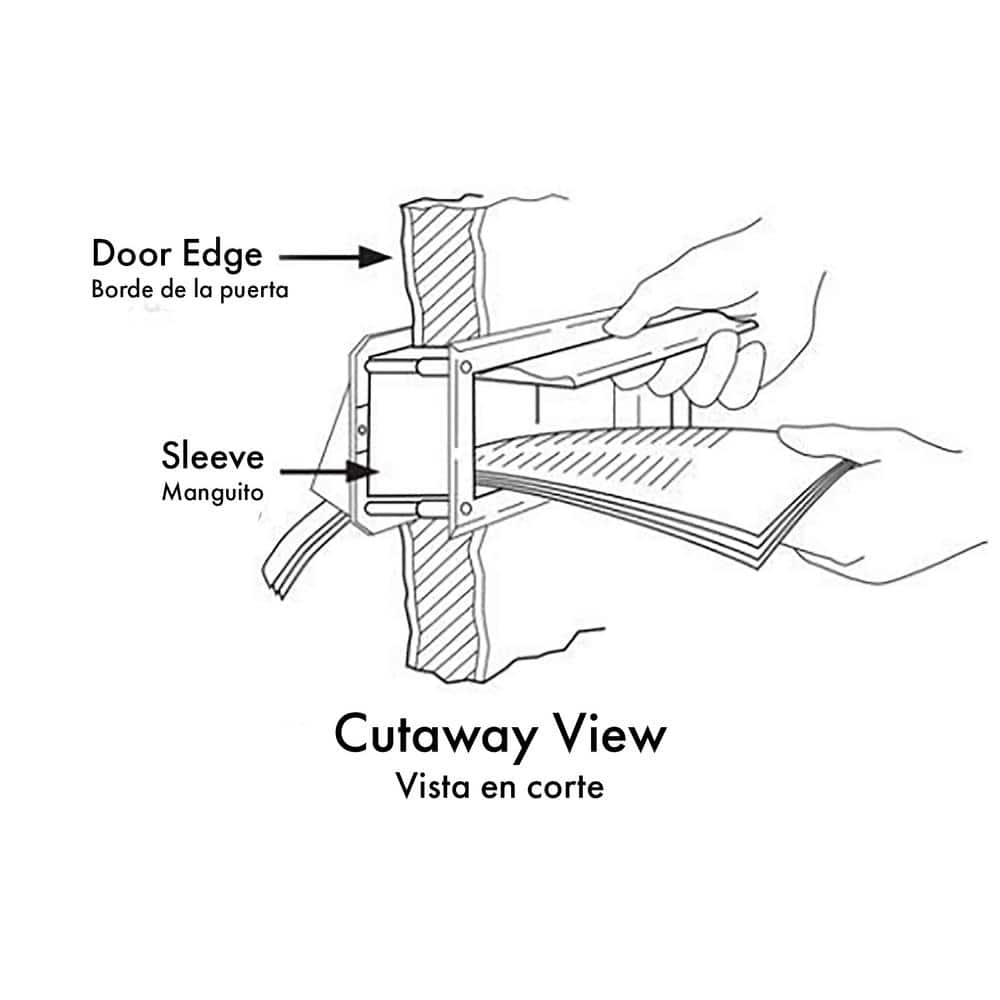 Stainless Steel Rectangular Mail Slot Sleeve with Mounting Hardware