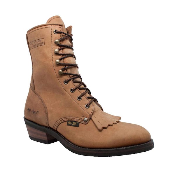 AdTec Men's Size 10 Tan Leather 9 in. Cowboy Boots 9224-W100 - The