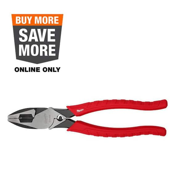 9 in. High Leverage Lineman's Pliers with Crimper